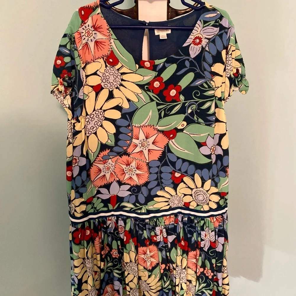 Gymboree Girls 10/12 Tropical Floral print dress